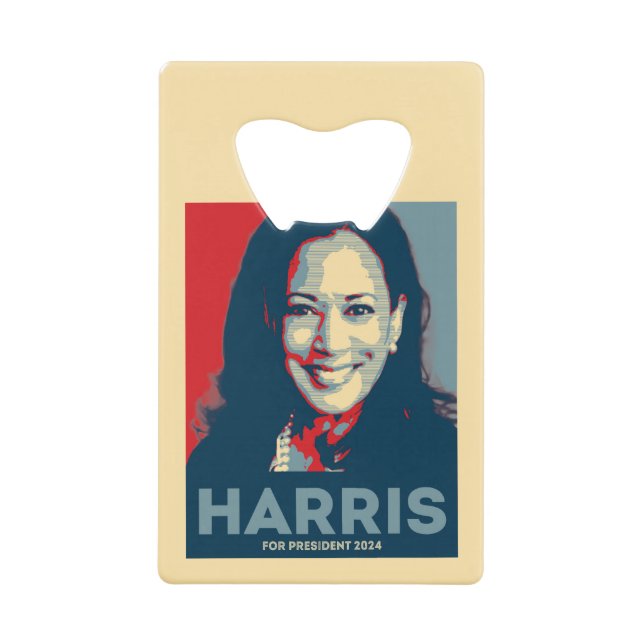 Abrebotellas De Tarjeta De Crédito Kamala Harris Por La Presidencia 2024 - Esperanza (Anverso)