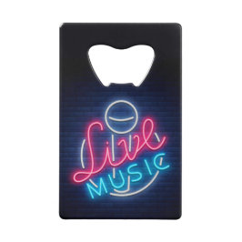 Abrebotellas De Tarjeta De Crédito Karaoke Neon Lighting Cured Word Art Word Textos