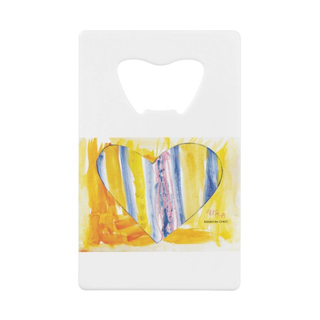 Abrebotellas De Tarjeta De Crédito KidsArt para CHOC - Gran Corazón (Anverso)
