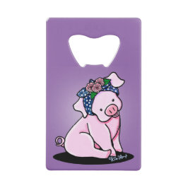 Abrebotellas De Tarjeta De Crédito KiniArt Bonito Piggy