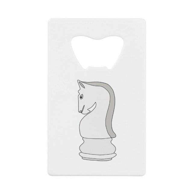 Abrebotellas De Tarjeta De Crédito Knight Chess (Anverso)