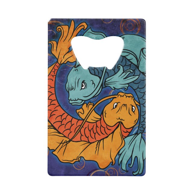 Abrebotellas De Tarjeta De Crédito Koi Fish (Anverso)