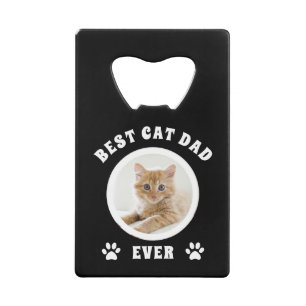 Abrebotellas De Tarjeta De Crédito La foto del mejor padre del gato jamás Personaliza