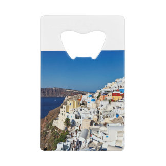 Abrebotellas De Tarjeta De Crédito La maravillosa Oia en Santorini, Grecia