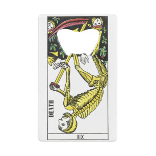 Abrebotellas De Tarjeta De Crédito La muerte y las tarjetas Tarot del diablo