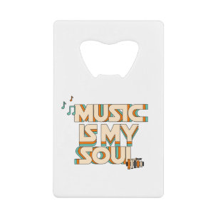 Abrebotellas De Tarjeta De Crédito La música es mi alma