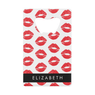 Abrebotellas De Tarjeta De Crédito Labios Rojos, Labios Rojos, Patrón De Labios, Su N