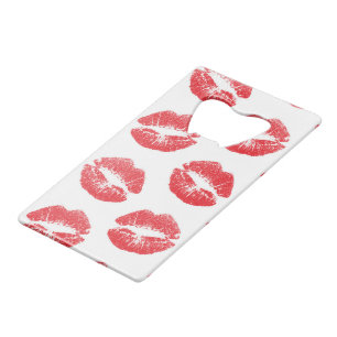 Abrebotellas De Tarjeta De Crédito Labios Rojos, Patrón De Labios, Labios Rojos, Beso