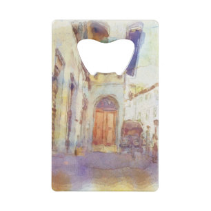 Abrebotellas De Tarjeta De Crédito Las vistas de Florencia hicieron en acuarela