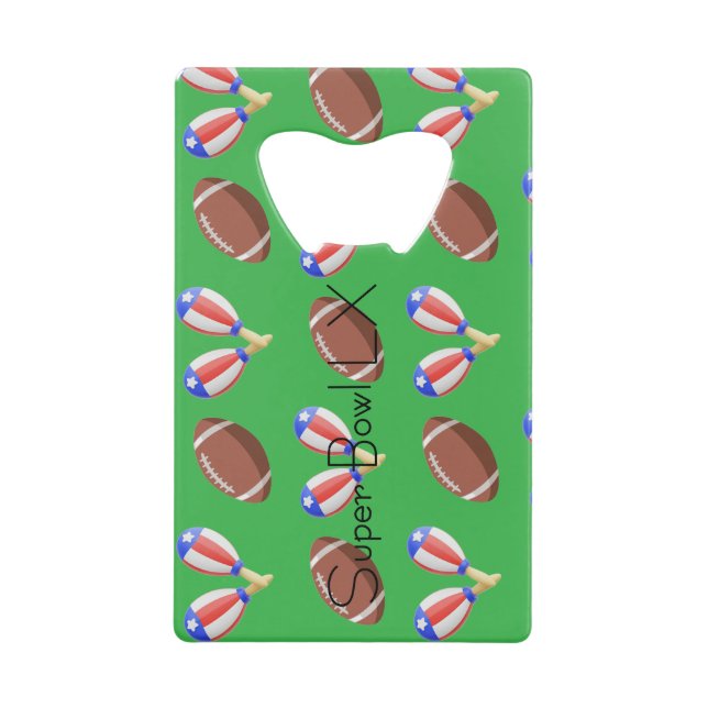 Abrebotellas De Tarjeta De Crédito Latin-themed Football (Anverso)