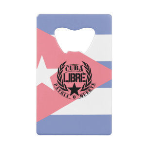 Abrebotellas De Tarjeta De Crédito Laureles del lema de Cuba Libre