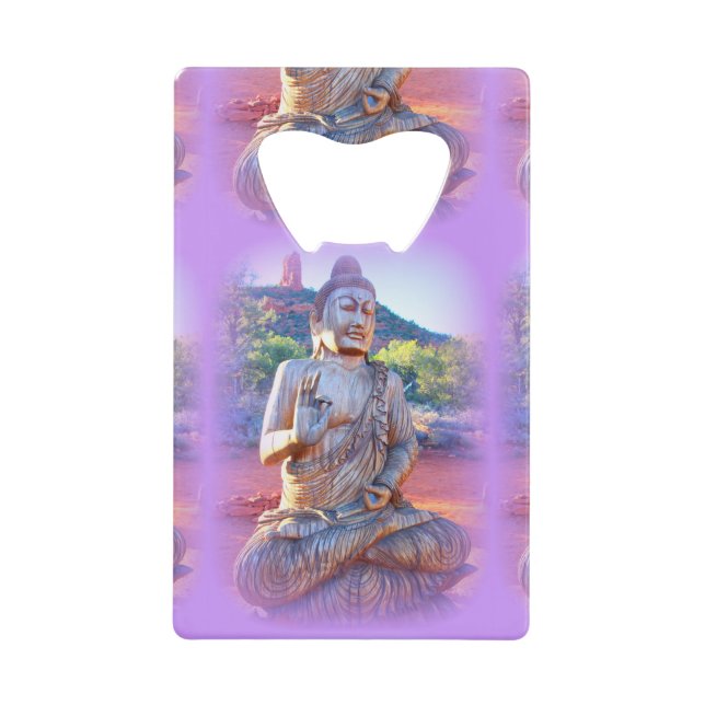 Abrebotellas De Tarjeta De Crédito lavender aura buddha (Anverso)