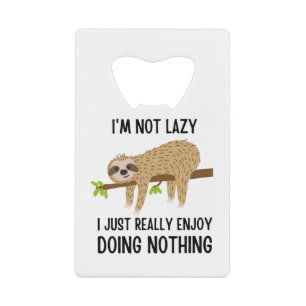 Abrebotellas De Tarjeta De Crédito Lazy Sloth no hace nada