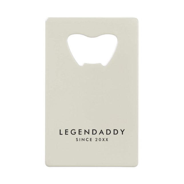 Abrebotellas De Tarjeta De Crédito LegenDaddy para legendarios dads simple minimalist (Anverso)