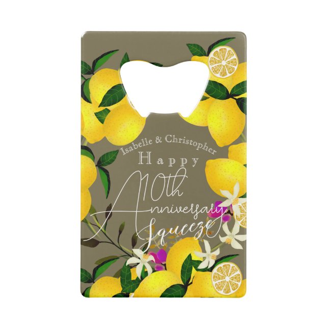 Abrebotellas De Tarjeta De Crédito Lemon Squeeze (Anverso)