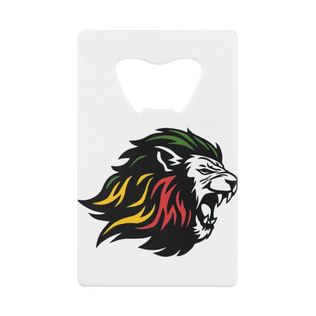 Abrebotellas De Tarjeta De Crédito León Rasta (Anverso)