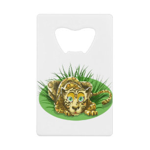 Abrebotellas De Tarjeta De Crédito Leopard Animal Cat Wild Cat Nature Wild Wildlife
