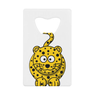 Abrebotellas De Tarjeta De Crédito Leopard Spots Yellow Wildlife Safari African