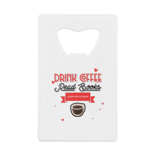 Abrebotellas De Tarjeta De Crédito Libros de lectura de café para beber desmantelar s