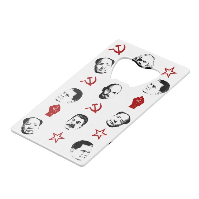 Abrebotellas De Tarjeta De Crédito Líderes comunistas (Ángulo trasero)