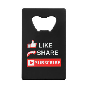 Abrebotellas De Tarjeta De Crédito Like Share Subscribe