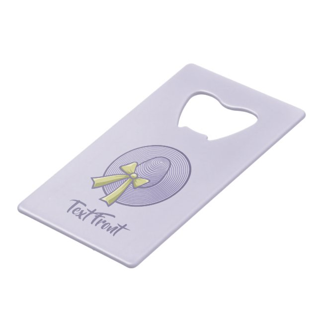 Abrebotellas De Tarjeta De Crédito Lilac Gorra de gran brillo (Ángulo frontal)