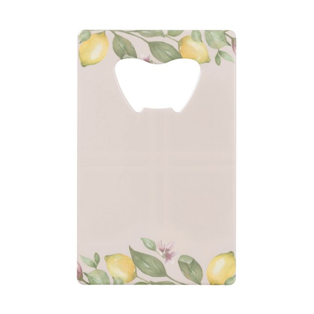 Abrebotellas De Tarjeta De Crédito Limón Rosa (Anverso)