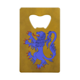 Abrebotellas De Tarjeta De Crédito Lion Rampant Azure
