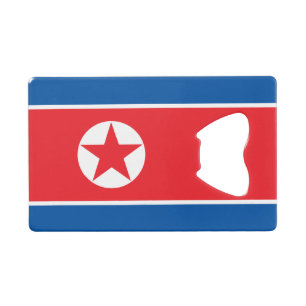 Abrebotellas De Tarjeta De Crédito Llavero abrebotellas de la bandera de Corea del No