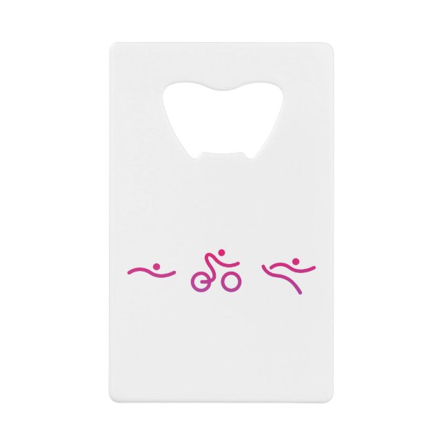 Abrebotellas De Tarjeta De Crédito Logo de Triathlon (Anverso)