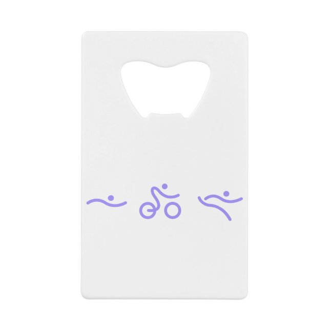 Abrebotellas De Tarjeta De Crédito Logo de Triatlón (Anverso)