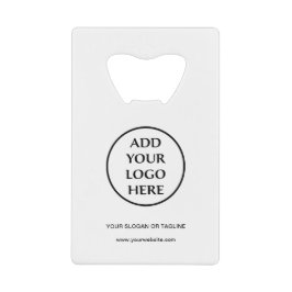 Abrebotellas De Tarjeta De Crédito Logotipo de la placa profesional corporativa de la