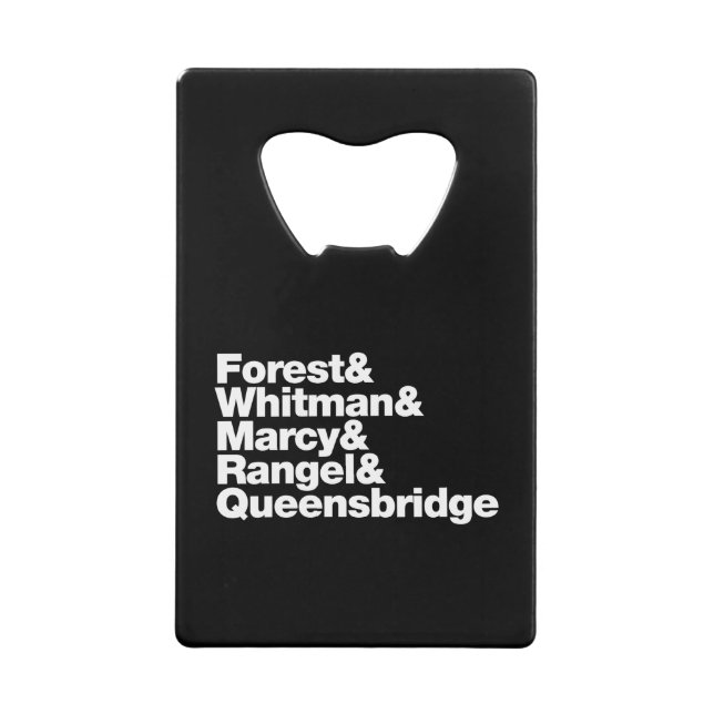 Abrebotellas De Tarjeta De Crédito Los proyectos (Anverso)