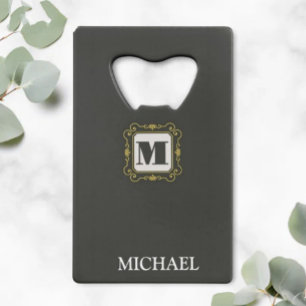 Abrebotellas De Tarjeta De Crédito Luxury minimal Modern monogram