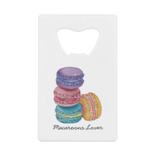 Abrebotellas De Tarjeta De Crédito Macarones De Arcoiris Cuidados En Acuarela
