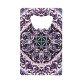 Abrebotellas De Tarjeta De Crédito Mandala púrpura