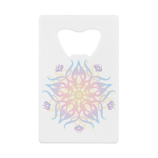 Abrebotellas De Tarjeta De Crédito Mandala Sprite Burst (Anverso)