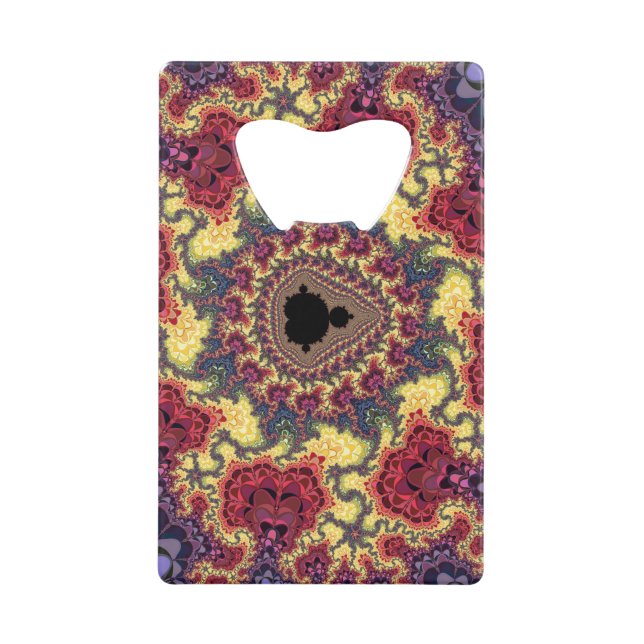 Abrebotellas De Tarjeta De Crédito Mandelbrot Fractal (Anverso)