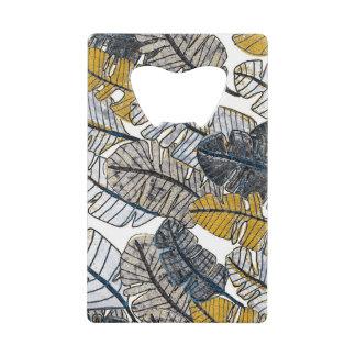 Abrebotellas De Tarjeta De Crédito Mano dibujada: hojas tropicales