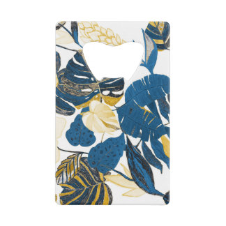 Abrebotellas De Tarjeta De Crédito Mano tropical dibujada: Patrón creativo sin foco