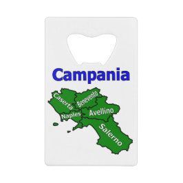 Abrebotellas De Tarjeta De Crédito Mapa de Campania con Provincias
