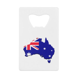 Abrebotellas De Tarjeta De Crédito Mapa de la bandera de Australia