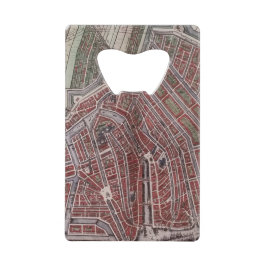 Abrebotellas De Tarjeta De Crédito Mapa de la ciudad de la reproducción de Amsterdam