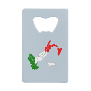 Abrebotellas De Tarjeta De Crédito Mapa de la parada de vino italiana. Tapón para bot