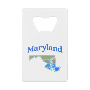 Abrebotellas De Tarjeta De Crédito Mapa de Maryland