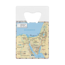 Abrebotellas De Tarjeta De Crédito Mapa del éxodo Egipto y Sinaí 1400 a de Moses B