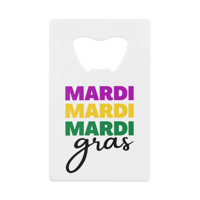 Abrebotellas De Tarjeta De Crédito Mardi Gras (Anverso)
