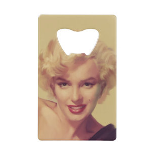 Abrebotellas De Tarjeta De Crédito Marilyn en negro