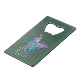 Abrebotellas De Tarjeta De Crédito Mariposa fantasiosa