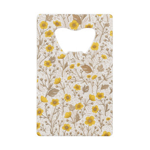 Abrebotellas De Tarjeta De Crédito Mariposas, amarillas y marrones